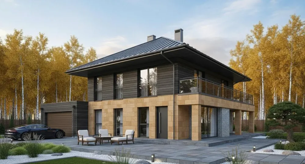 Проект Двухэтажный дом 18 на 10, 215 м2