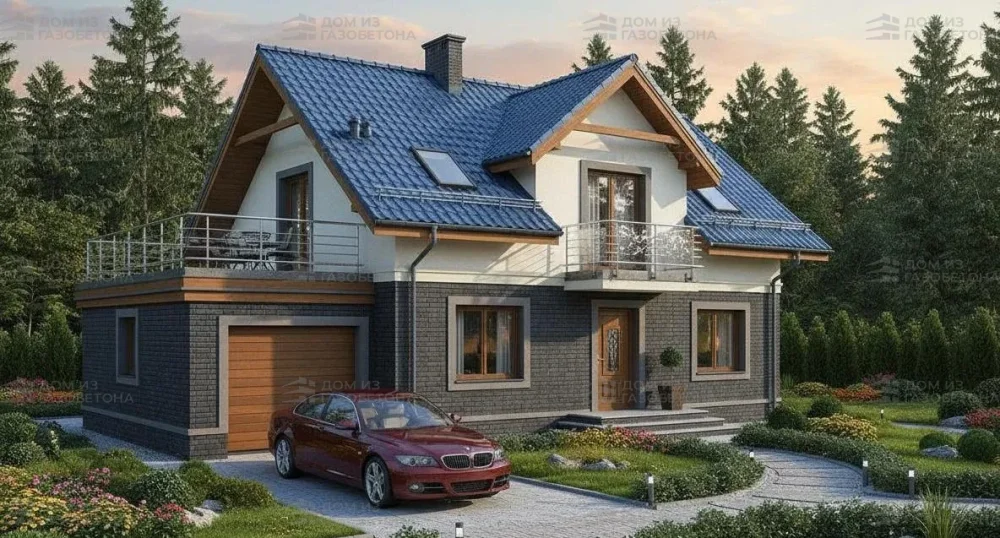 Проект Двухэтажный дом 12 на 11, 159 м2