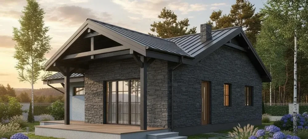 Проект Одноэтажный дом 11 на 12, 88 м2