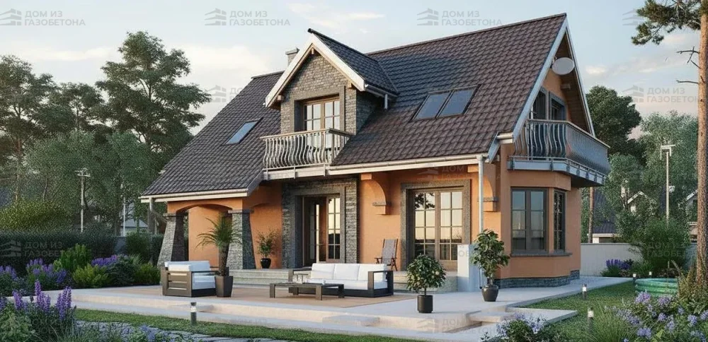 Проект Двухэтажный дом 13 на 10, 150 м2