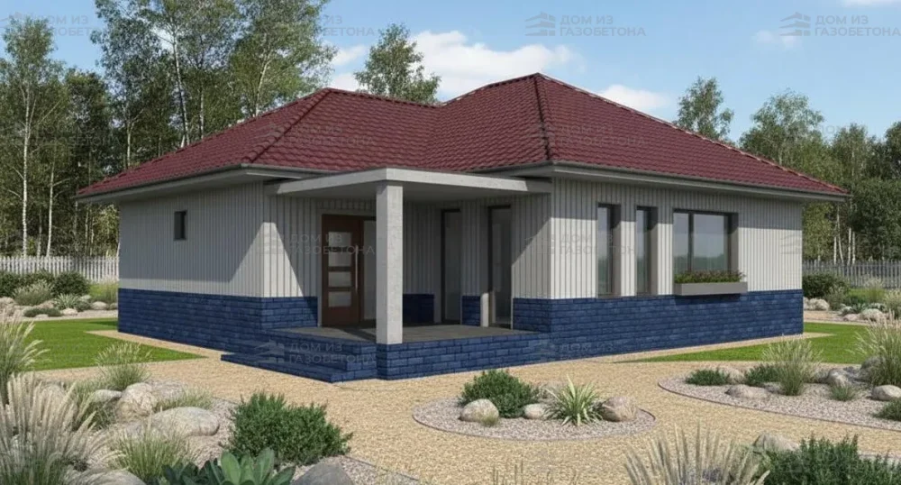 Проект Одноэтажный дом 13 на 17, 157 м2