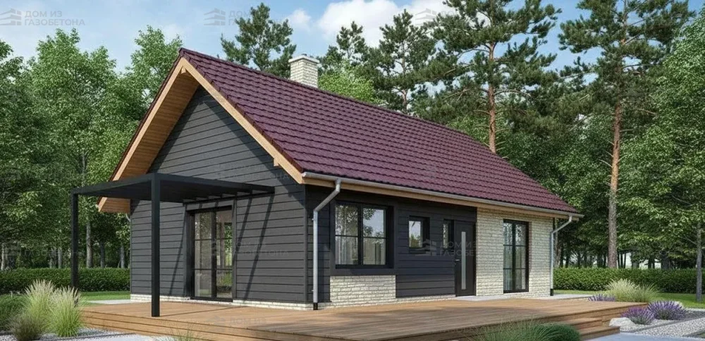 Проект Одноэтажный дом 11 на 9, 79 м2