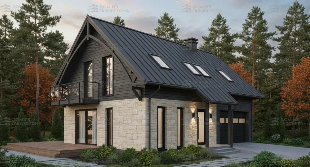 Проект Двухэтажный дом 8 на 13, 144 м2