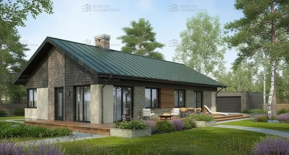 Проект Одноэтажный дом 16 на 13, 144 м2