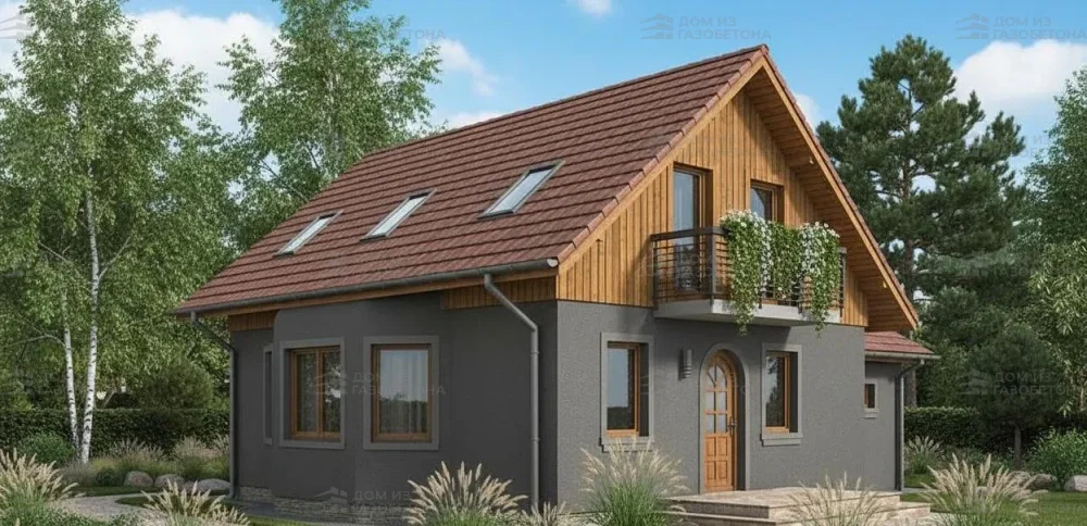 Проект Двухэтажный дом 13 на 9, 111 м2