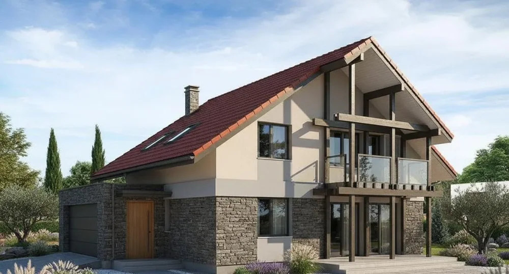 Проект Двухэтажный дом 13 на 13, 162 м2