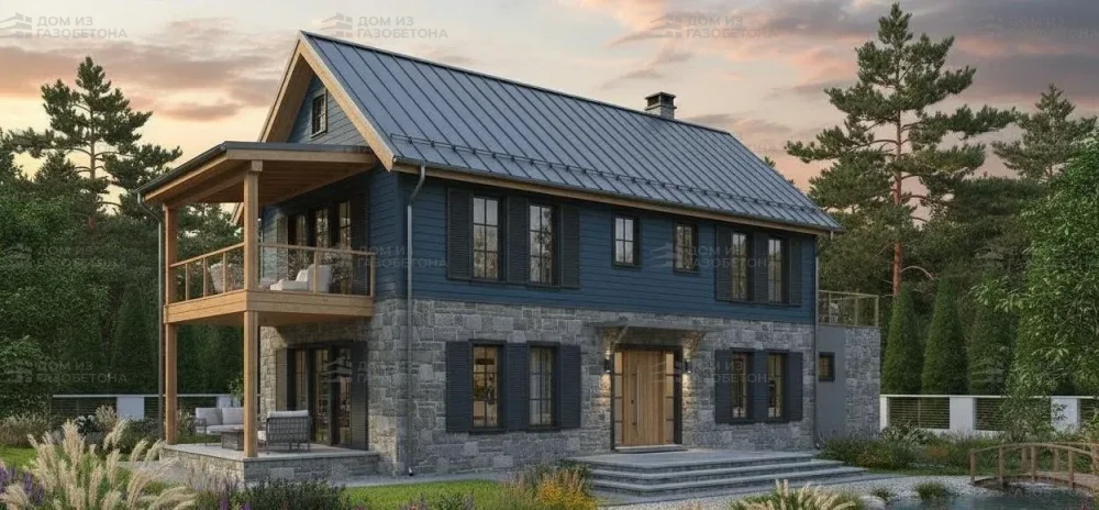 Проект Двухэтажный дом 17 на 10, 163 м2